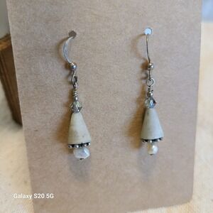 Dangle Earrings with Pearl Accent Boho Chic Elegant Jewelry